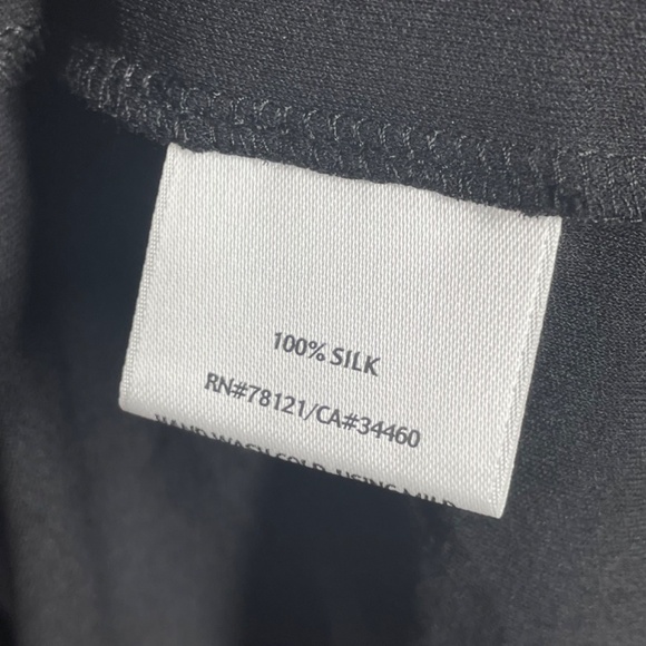 NEW Eileen Fisher Dress Womens Small petite black silk sheath designer classic - Picture 8 of 12